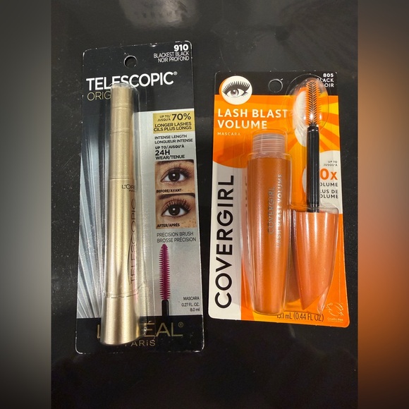 NEW Mascara Bundle L’Oréal Telescopic Original + CoverGirl LashBlast Volume - Picture 2 of 7